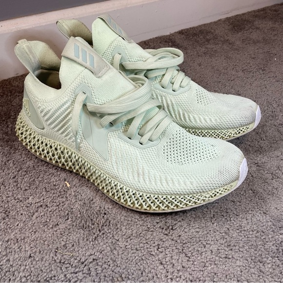 adidas Alphaedge 4D Parley White Aero Green Men’s Size 12 Fair Staining main image 4